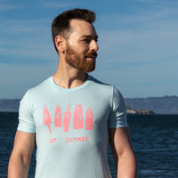50% OFF AFTER CODE NEWFALL: Provincetown Pale Blue Buoys of Summer Tee Shirt - Made In USA
