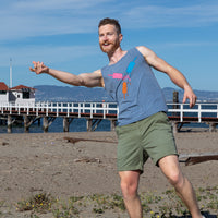 Provincetown Faded Blue Creamsicle "Circle Fun" Sleeveless Tank