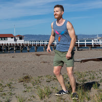 Provincetown Faded Blue Creamsicle "Circle Fun" Sleeveless Tank