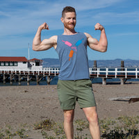 Provincetown Faded Blue Creamsicle "Circle Fun" Sleeveless Tank