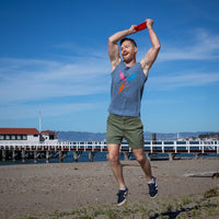 Provincetown Faded Blue Creamsicle "Circle Fun" Sleeveless Tank