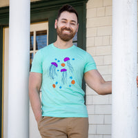 Provincetown Mint Green Floating Jellyfish Tee