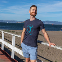 50% OFF AFTER CODE NEWFALL: Provincetown Navy Blue Lounging Merman Tee - Made In USA