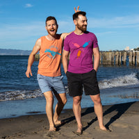 50% OFF AFTER CODE NEWFALL: Provincetown Magenta Tasty Creamsicle "Circle Fun" Tee