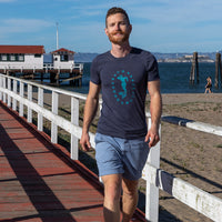 50% OFF AFTER CODE NEWFALL: Provincetown Navy Blue Lounging Merman Tee - Made In USA