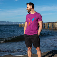 50% OFF AFTER CODE NEWFALL: Provincetown Magenta Tasty Creamsicle "Circle Fun" Tee