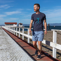 50% OFF AFTER CODE NEWFALL: Provincetown Navy Blue Lounging Merman Tee - Made In USA