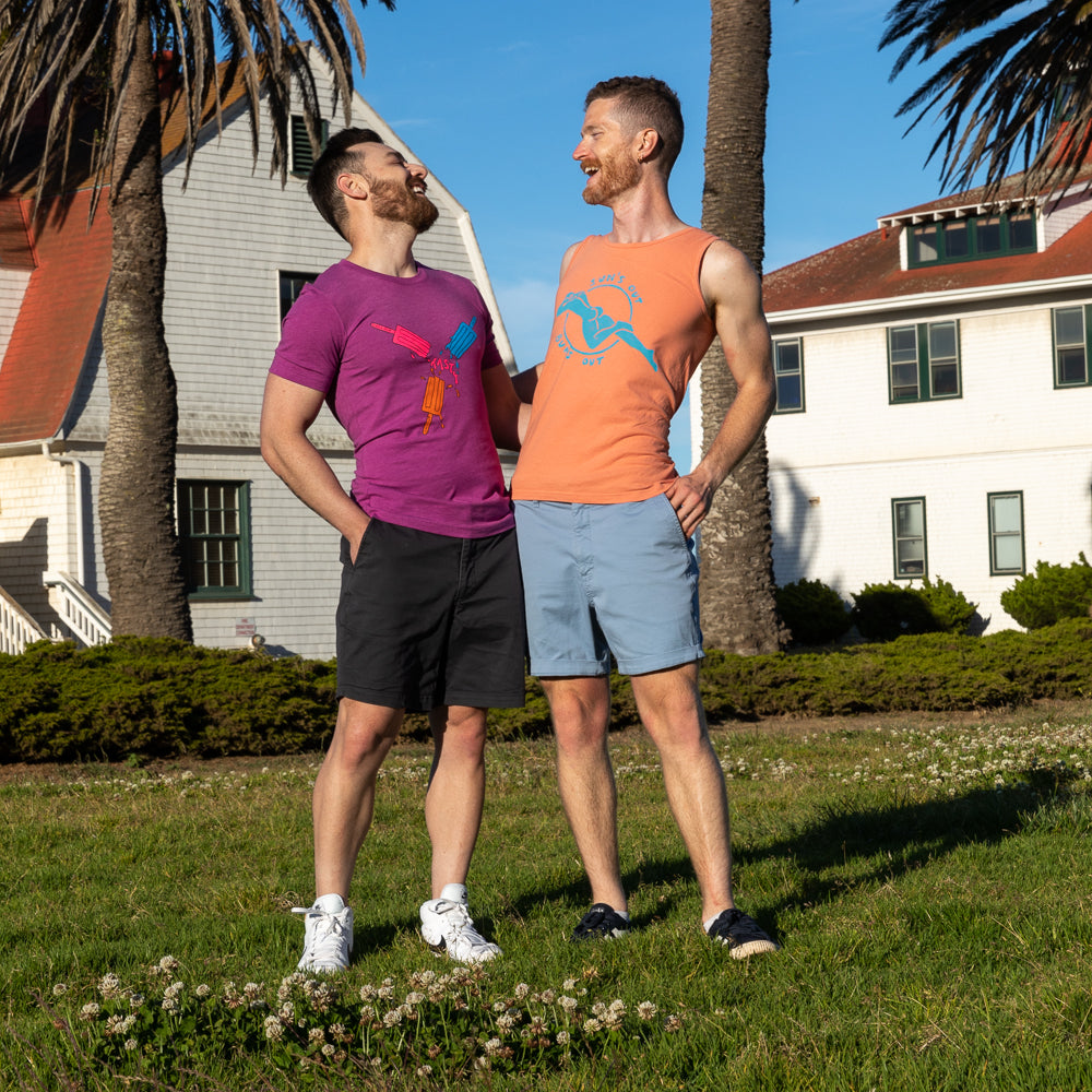 50% OFF AFTER CODE NEWFALL: Provincetown Magenta Tasty Creamsicle "Circle Fun" Tee