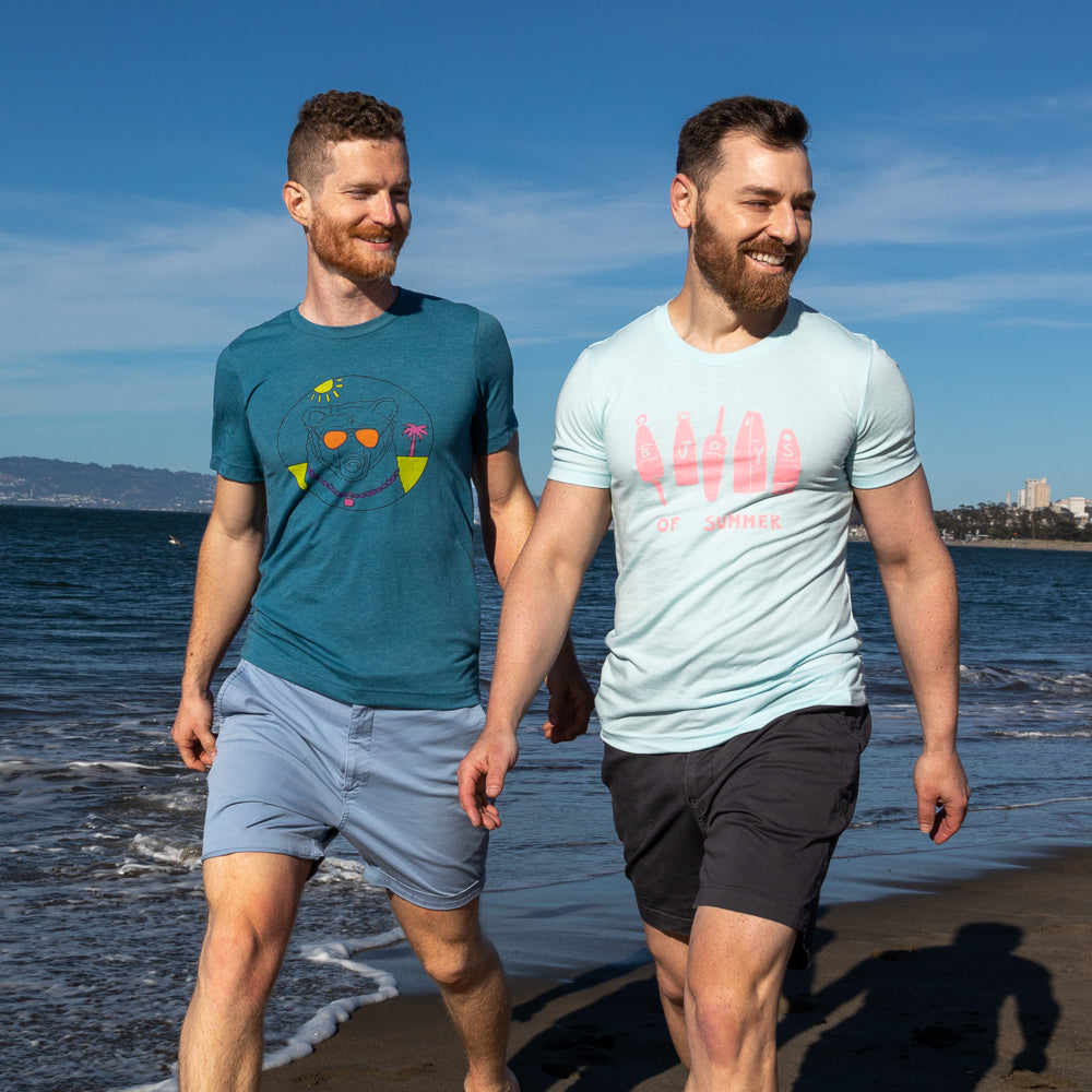 Provincetown Teal Beach-Ready Bear Tee