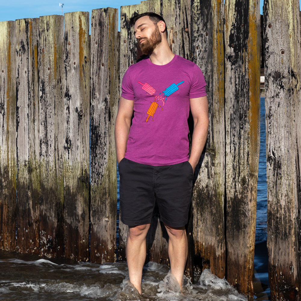 50% OFF AFTER CODE NEWFALL: Provincetown Magenta Tasty Creamsicle "Circle Fun" Tee