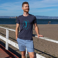 50% OFF AFTER CODE NEWFALL: Provincetown Navy Blue Lounging Merman Tee - Made In USA
