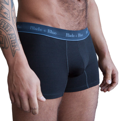 Black Knit Trunk Underwear - Made In USA