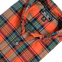 CYBER MONDAY ONLY 30% OFF AFTER CODE WOW25: "BOGART" - Red Tartan-Inspired Plaid Brushed Cotton Shirt - Made In USA