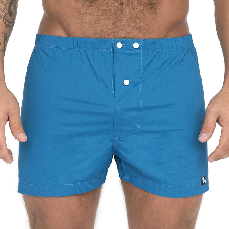 Solid Aqua Blue Boxer Short Made in USA underwear – Blade + Blue