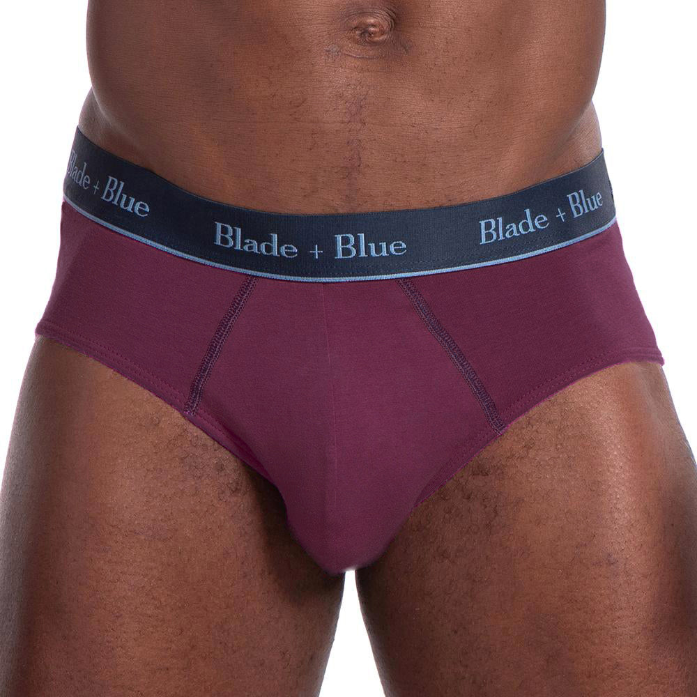Deep Maroon Classic Fit Brief Underwear - Made In USA