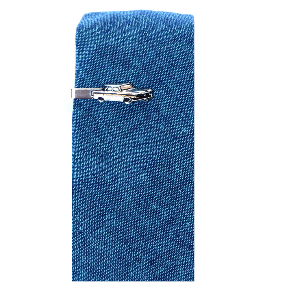 Vintage Silver Tone Old School Car Tie Clip
