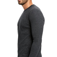 Charcoal Heather Long Sleeve Baby Thermal Tee - Made in USA