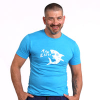 Provincetown Aqua 'ManEater' Shark Tee