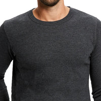 Charcoal Heather Long Sleeve Baby Thermal Tee - Made in USA