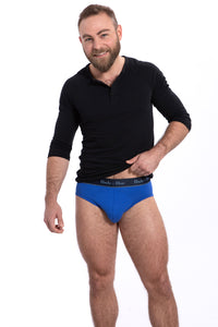Royal Blue Low Rise Brief Underwear - Made In USA