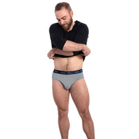 Dolphin Grey Low Rise Brief Underwear - Made In USA