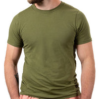 Olive Green Cotton Classic Short Sleeve Tee - Made In USA