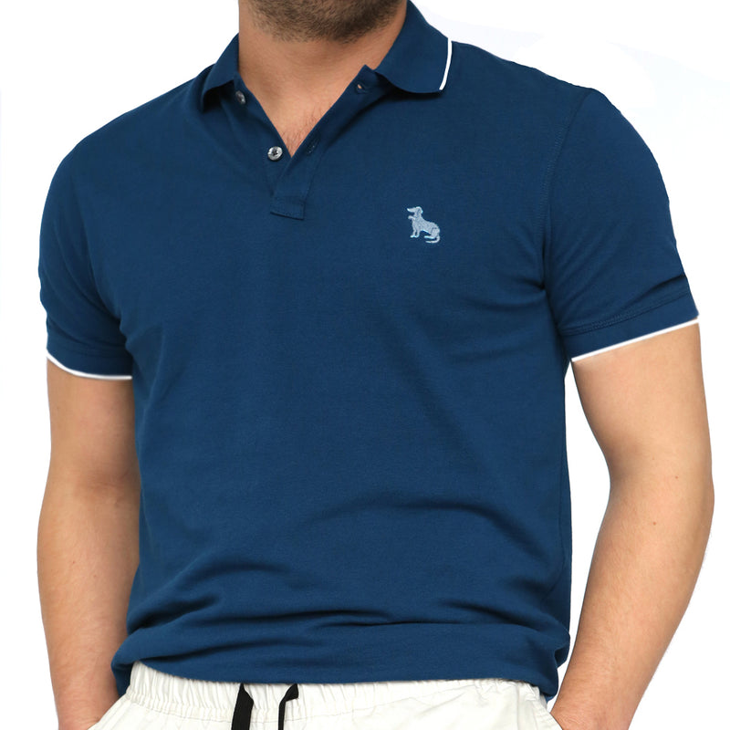 Dark Teal Blue Polo Shirt For Men – Blade + Blue