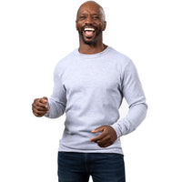 Light Heather Grey Long Sleeve Baby Thermal Tee - Made in USA