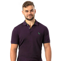 Purple Cotton Pique Polo Shirt