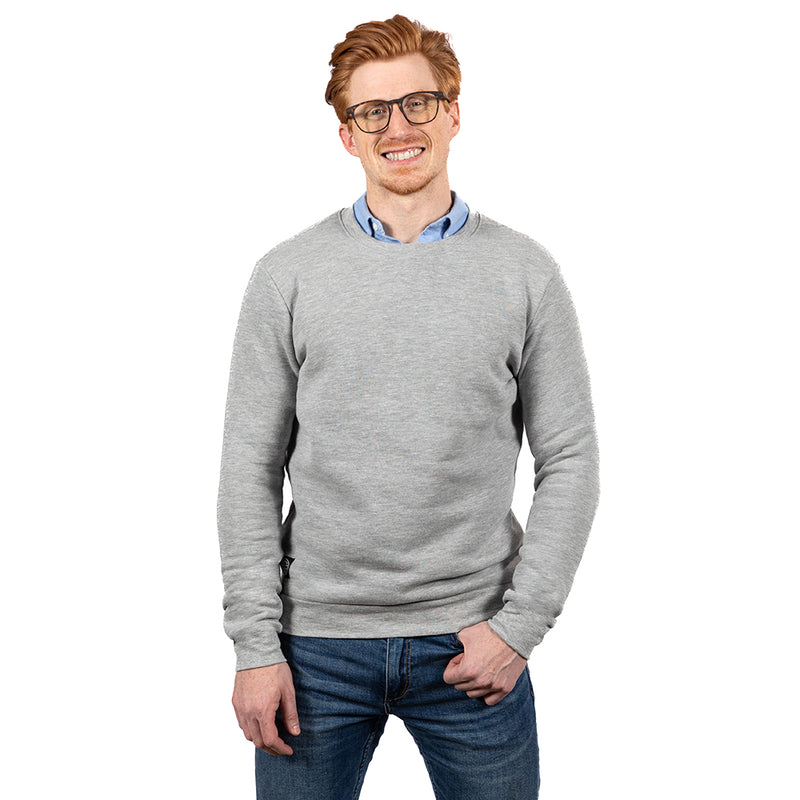 Light Grey Heather Crewneck Classic Fleece Sweatshirt - Made in USA