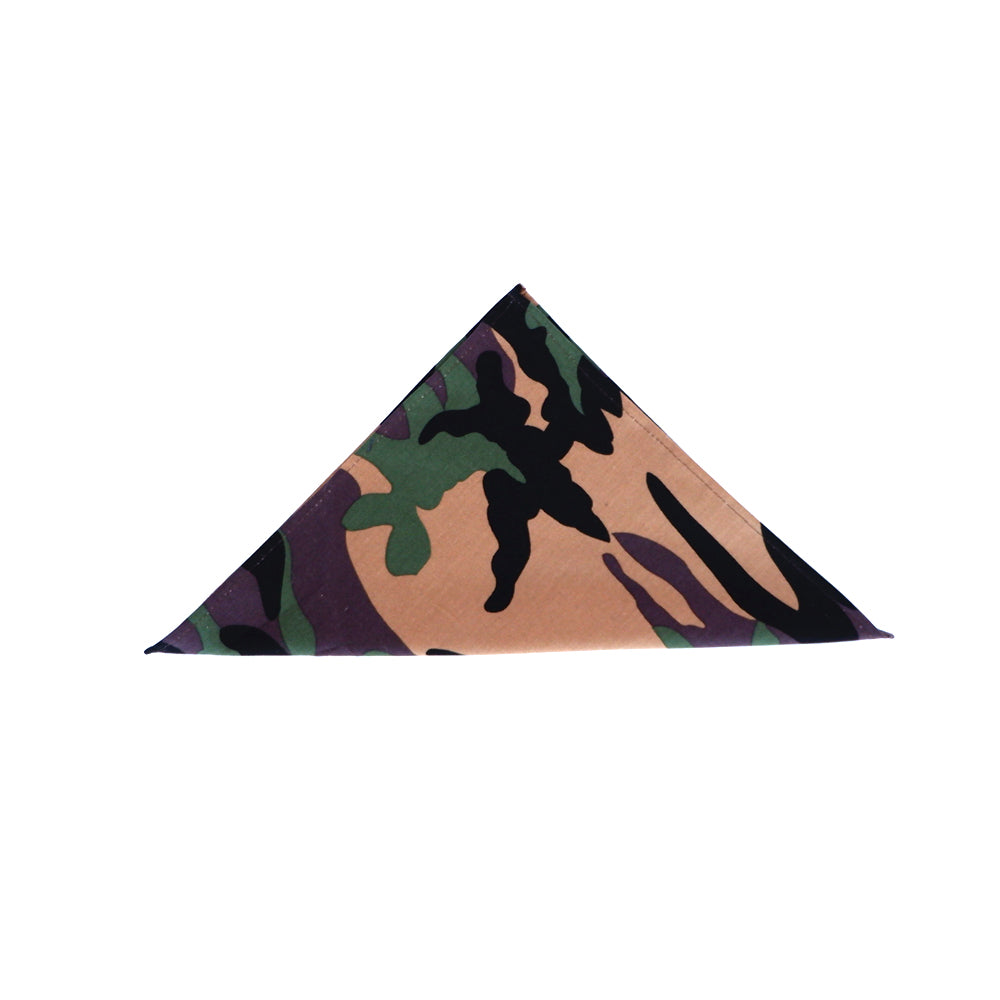 Green Camouflage Print Pocket Square