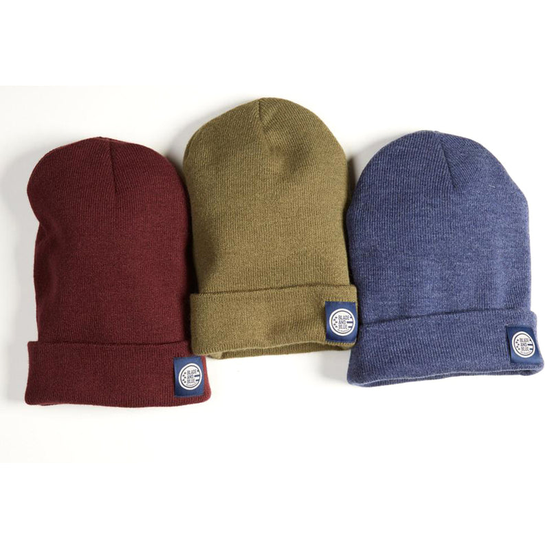 Dark Navy Blue Knitted Watch Cap - Made In USA