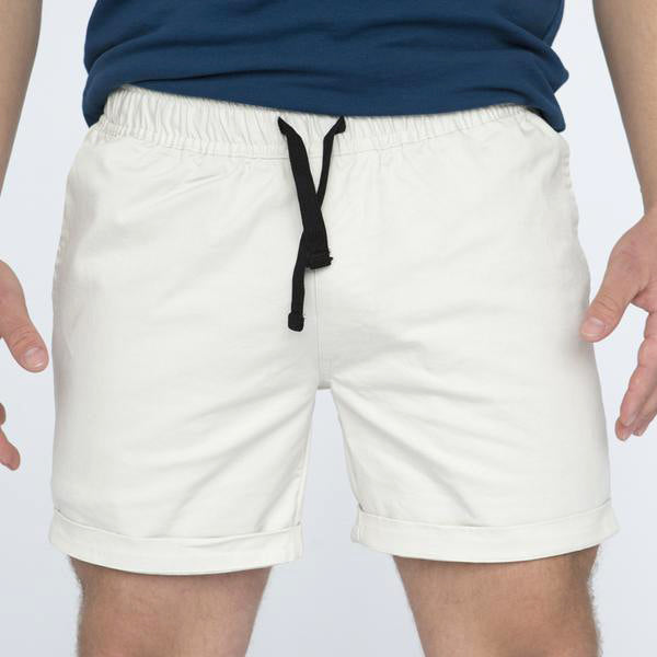 50% OFF AFTER CODE NEWFALL: "The Paradise Short" in Ivory Stretch Twill - Made In USA