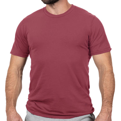 Brick Red Pigment Dyed Cotton Classic Short Sleeve Tee - Made In USA