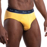Golden Yellow Low Rise Brief Underwear - Made In USA