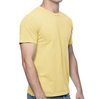 50% OFF AFTER CODE NEWFALL: Soft Butter Yellow Pigment Dyed Cotton Classic Short Sleeve Tee - Made In USA