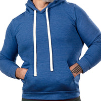 40% OFF AFTER CODE: CRAZY30 Royal Blue Popover Hooded Fleece Sweatshirt - Made in USA