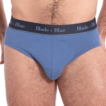 Steel Blue Low Rise Brief Underwear - Made In USA