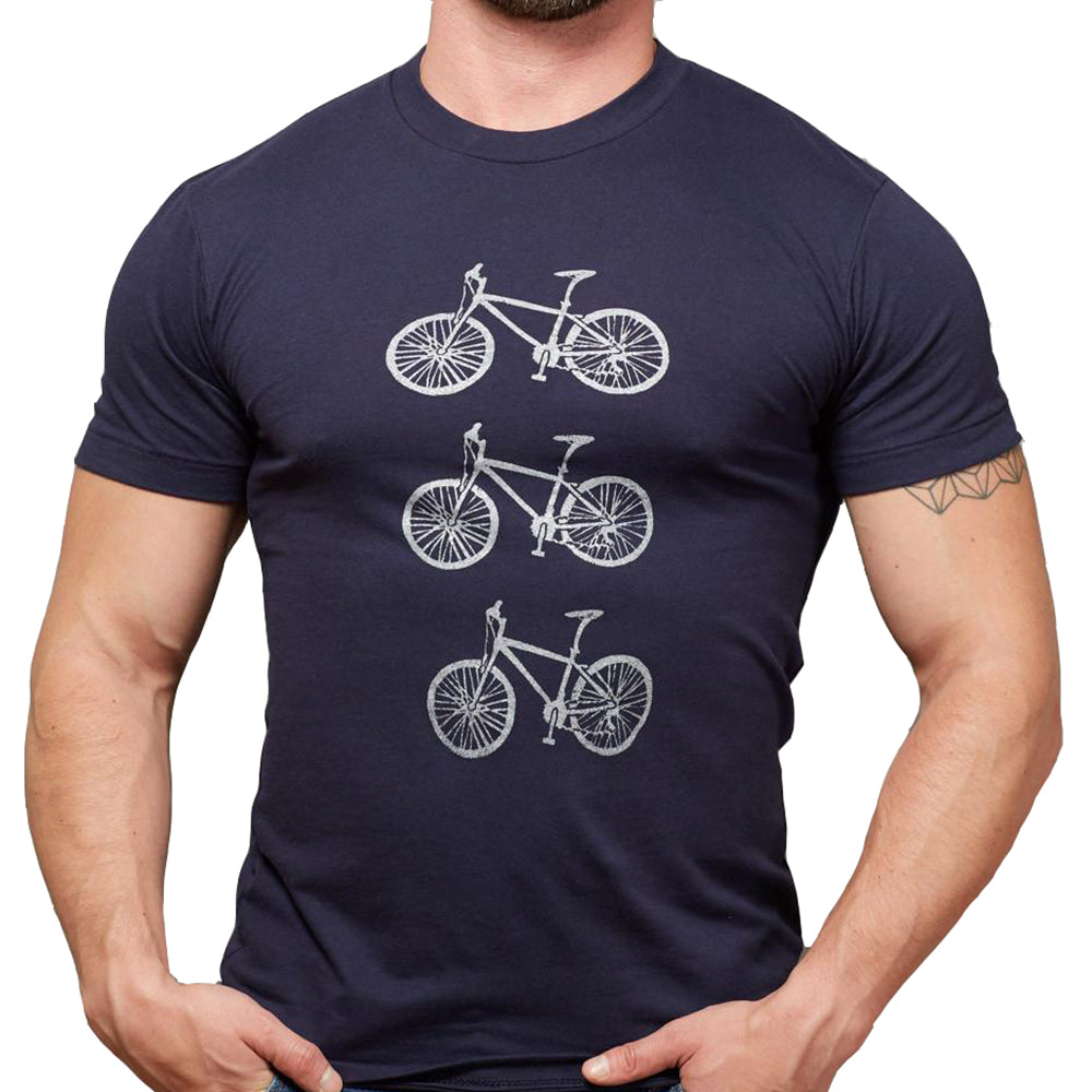Provincetown Stacked Bikes Tee Shirt - Made In USA (Size XXL Available)