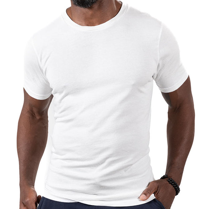 White Cotton Classic Short Sleeve Tee - Made In USA