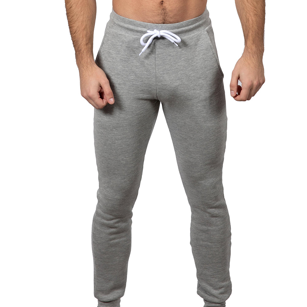 Grey Heather Hugger Jogger Sweatpants - Made in USA