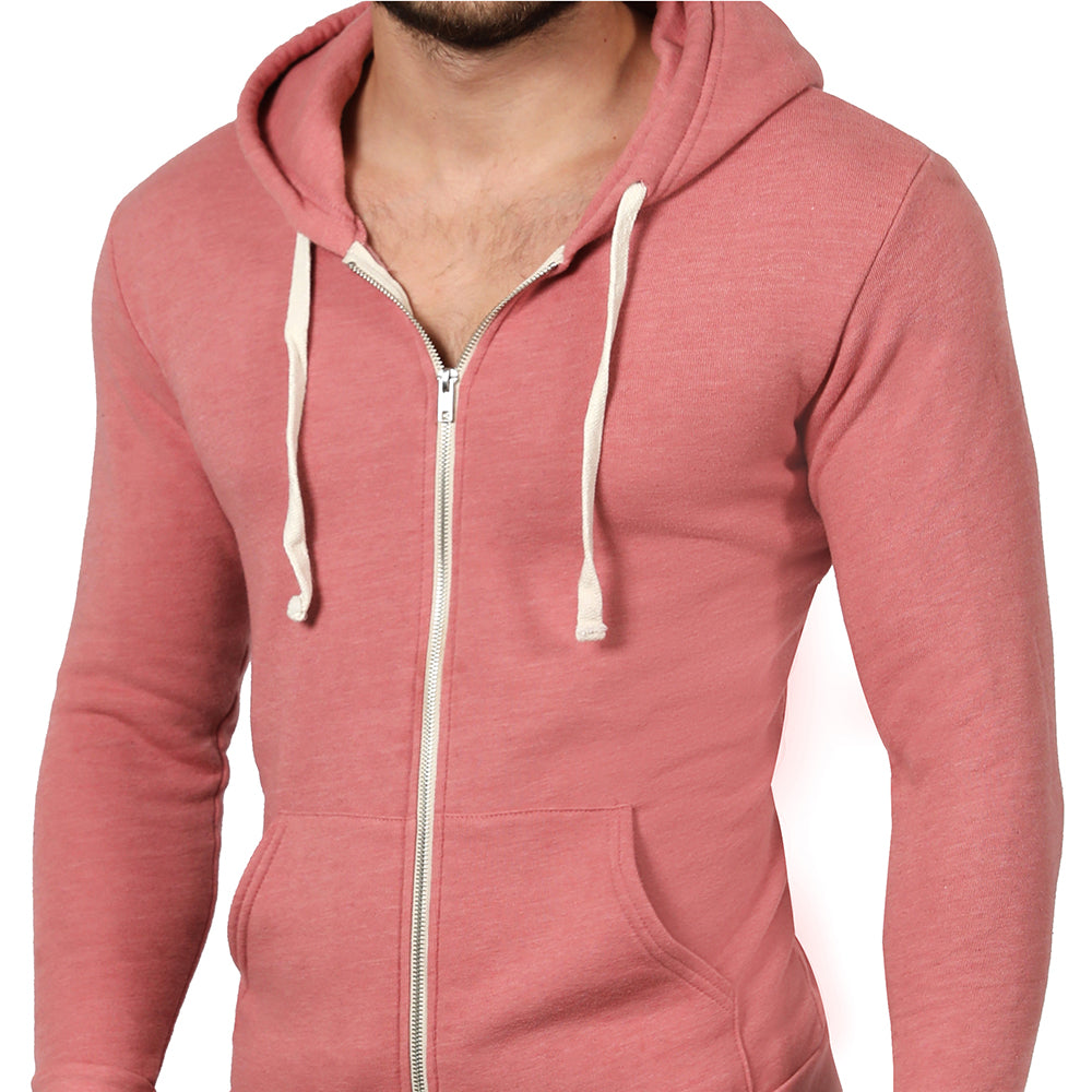 Pink Hooded Sweatshirt Made in USA Long Sleeve For Men – Blade Blue