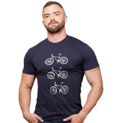 Provincetown Stacked Bikes Tee Shirt - Made In USA (Size XXL Available)