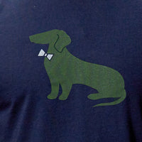 Navy Blue Classic Seated Dachshund Tee