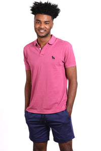 Fuchsia Cotton Pique Polo
