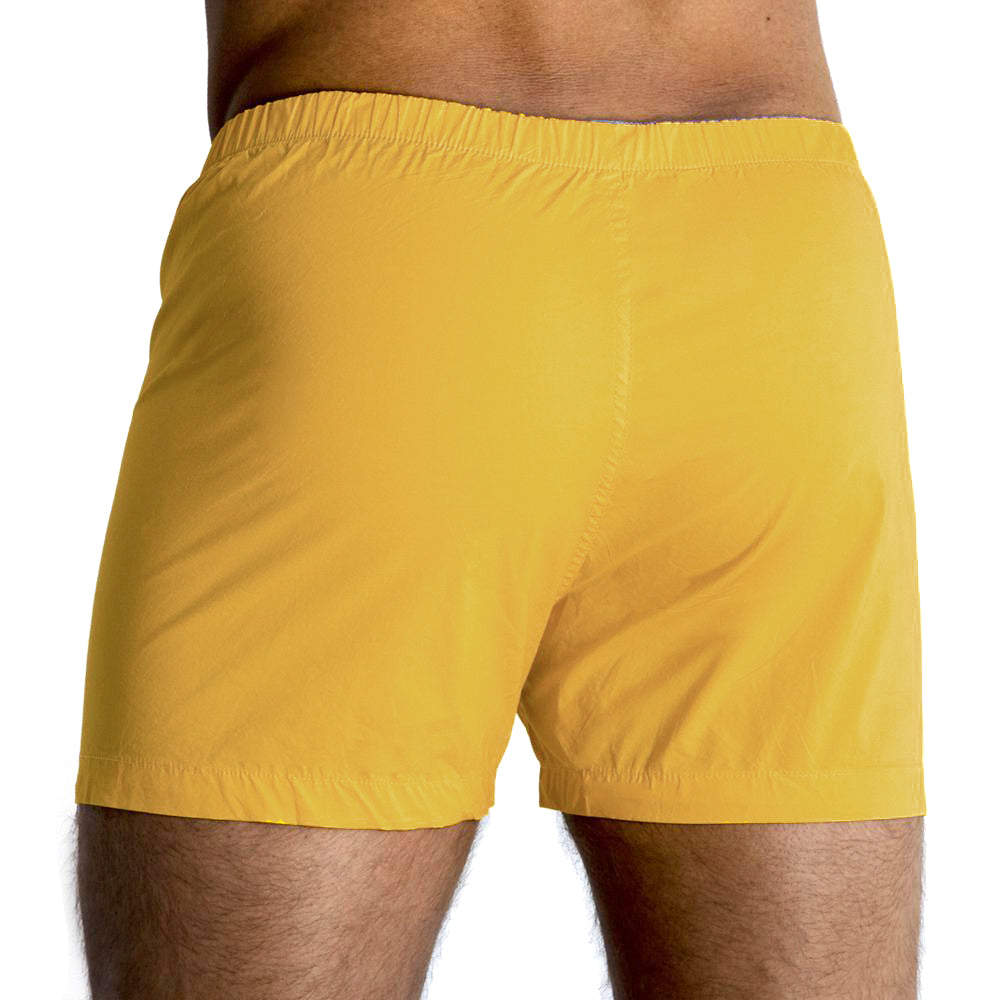 &quot;RENATO&quot; - Solid Gold Slim-Cut Boxer Short - Made In USA