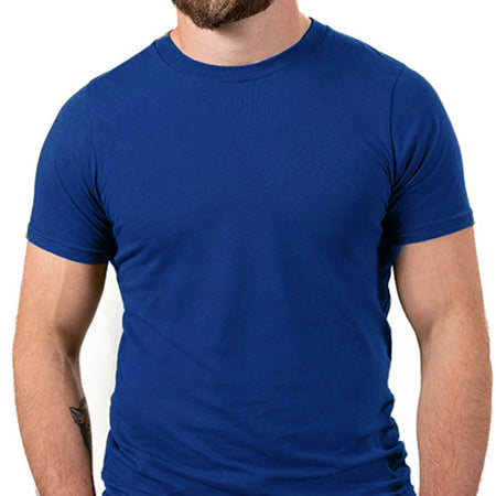40% OFF AFTER CODE NEW FALL: Royal Blue Cotton Classic Short Sleeve Tee - Made In USA