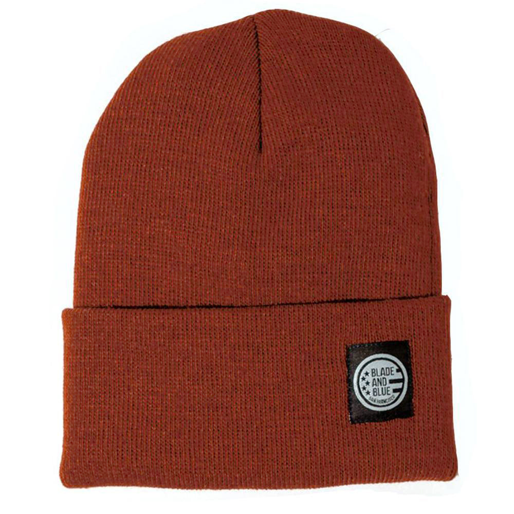 Rusty Orange Knitted Watch Cap - Made In USA