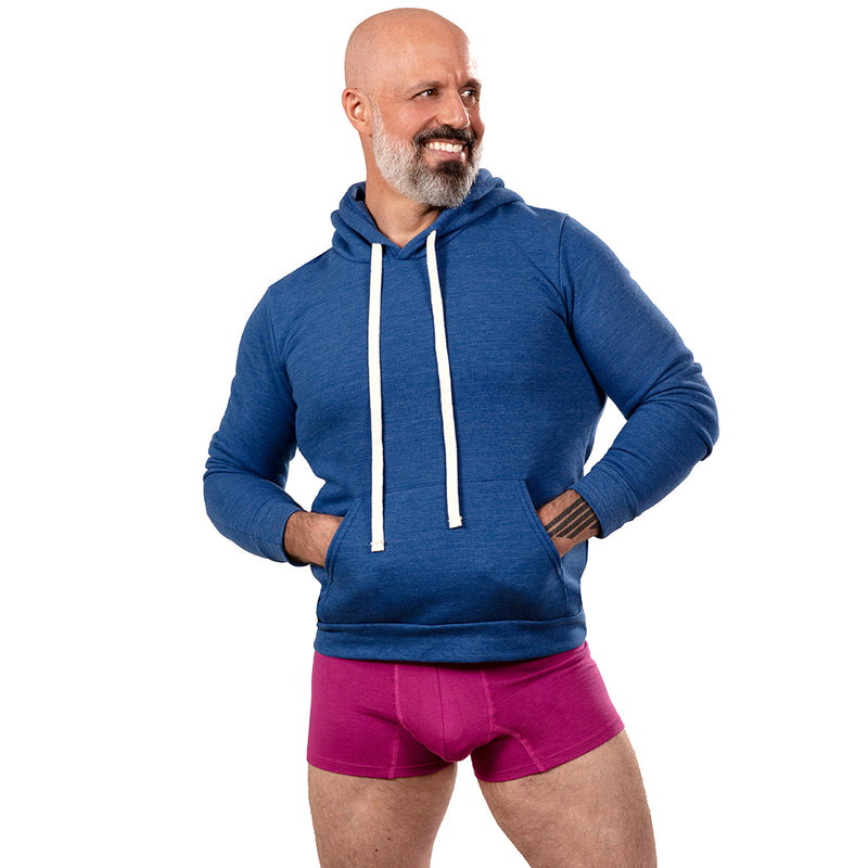 40% OFF AFTER CODE WOW25: Royal Blue Popover Hooded Fleece Sweatshirt - Made in USA