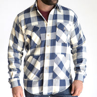 Blue & White Buffalo Check Shirt Jacket